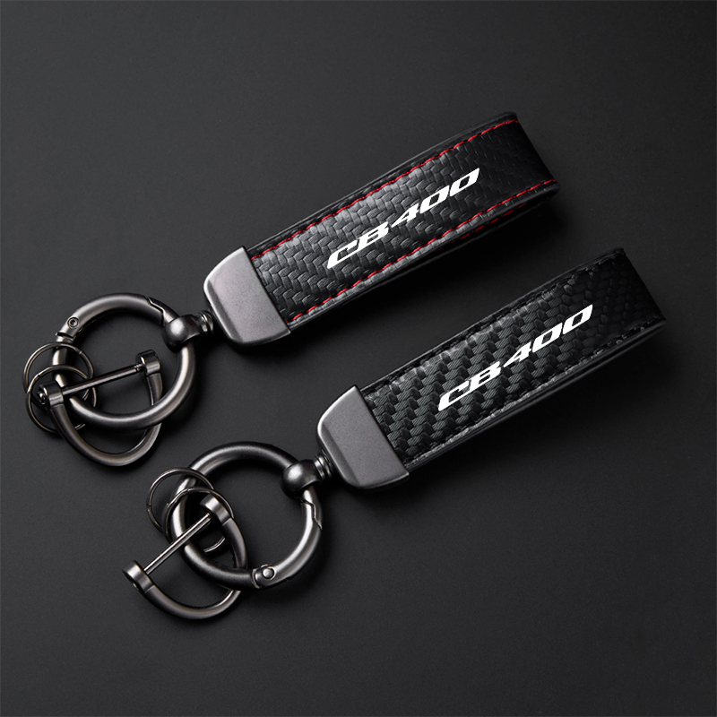 Motorcycle Chain - Leather Motorcycles keychain horseshoe buckle jewelry