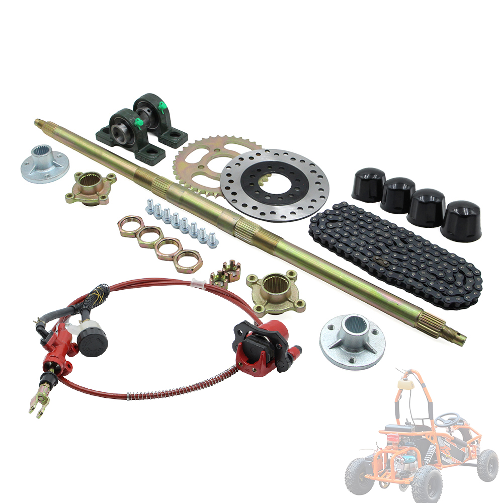 428 Chain - Go Kart 740mm Rear Axle Complete