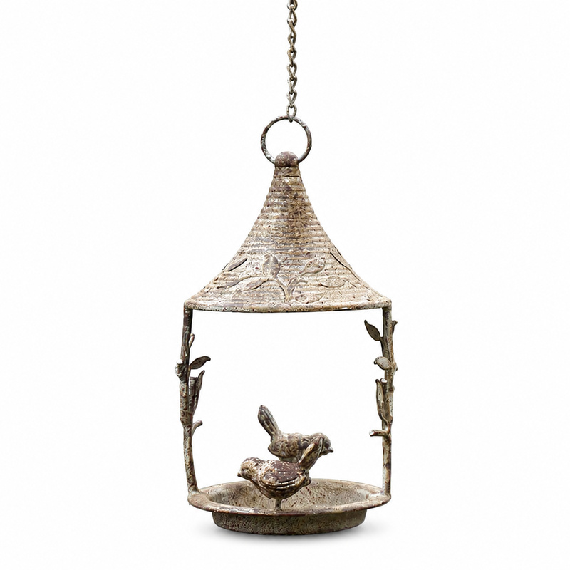 Xcm Chain - Hanging Bird Feeder, Rustic Vintage Metal