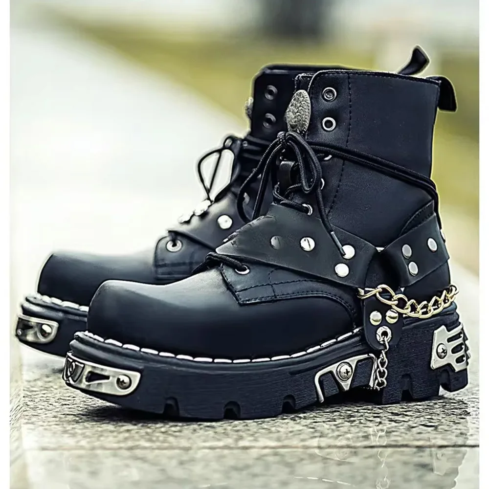 Men's Fashion Genuine Leather  - Motorcycle Chain recension och pris