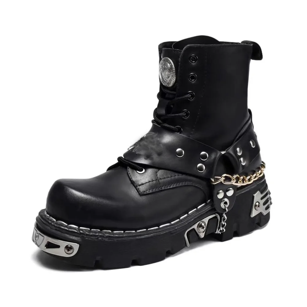 Men's Fashion Genuine Leather  - Motorcycle Chain recension och pris