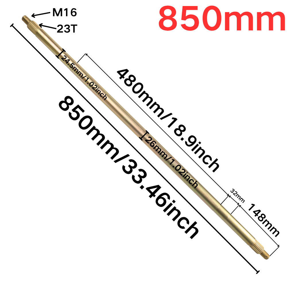 850mm Rear Axle Complete Set W - Sprocket recension och pris