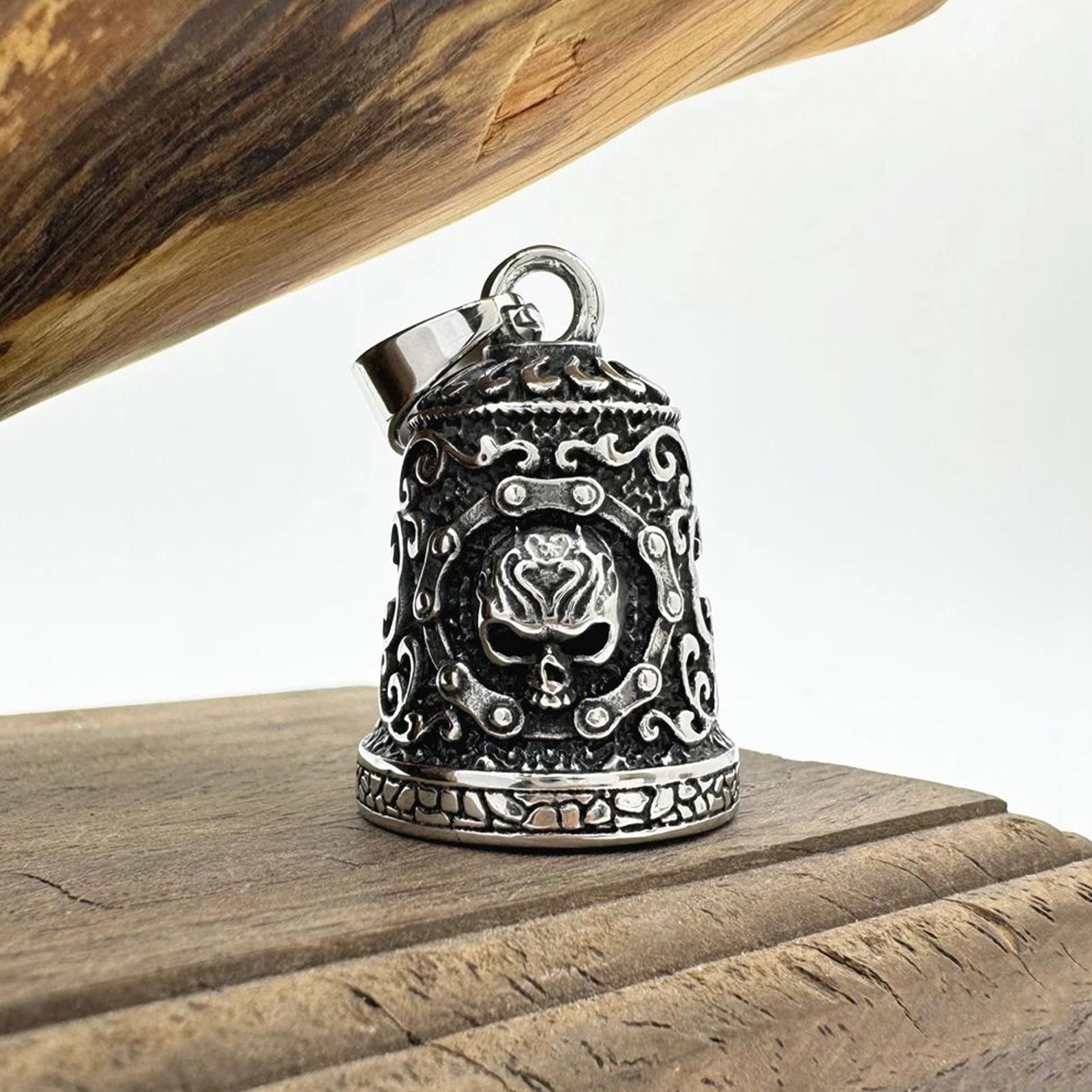 Skull Bell Charm Motorcycle Be - Motorcycle Chain recension och pris