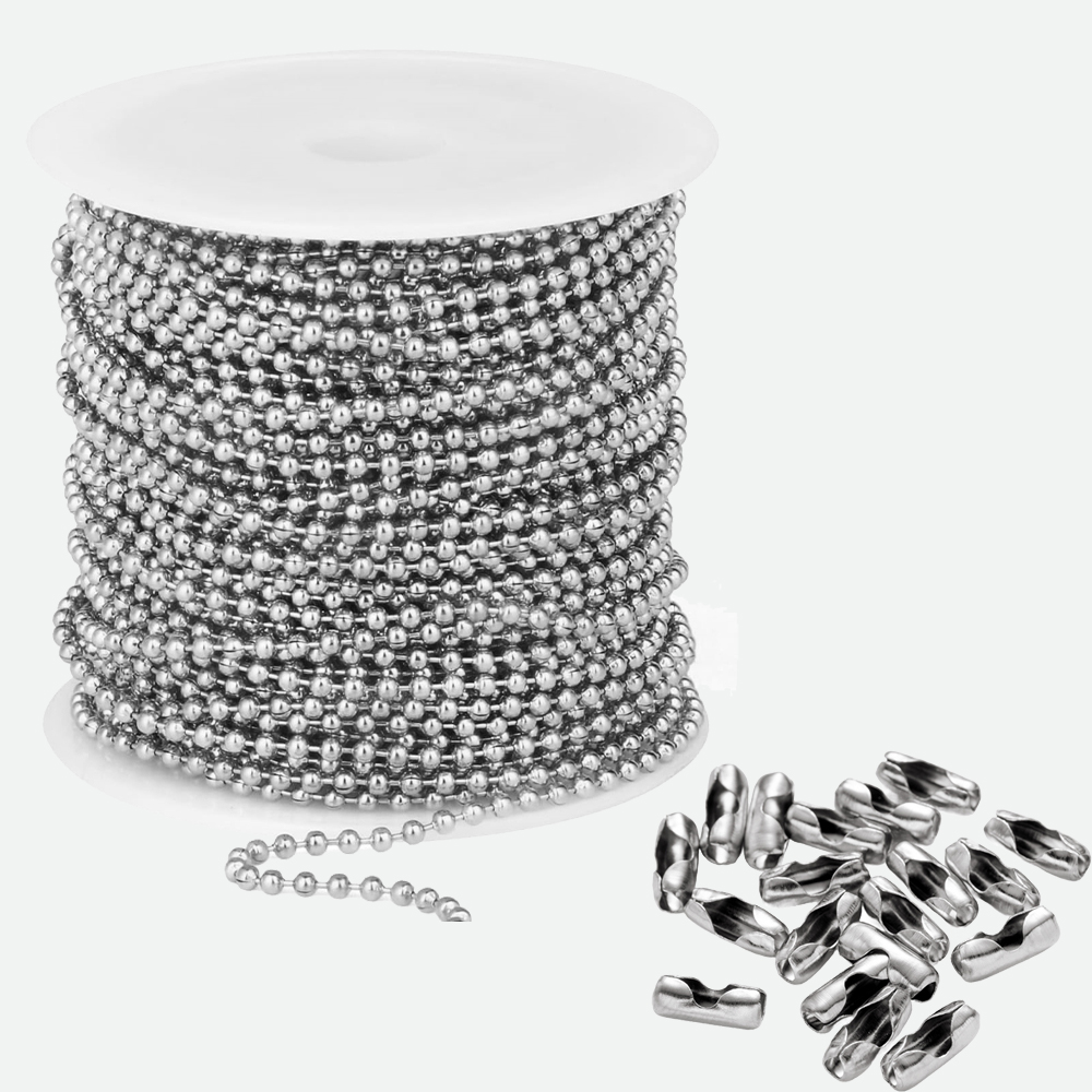 10m Stainless Steel Bead Ball  - Roller Chain recension och pris