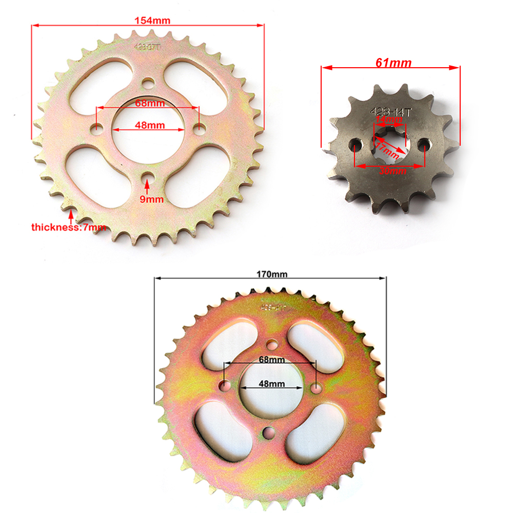 ATV 428 Front Rear Sprocket 11 - 428 Chain recension och pris