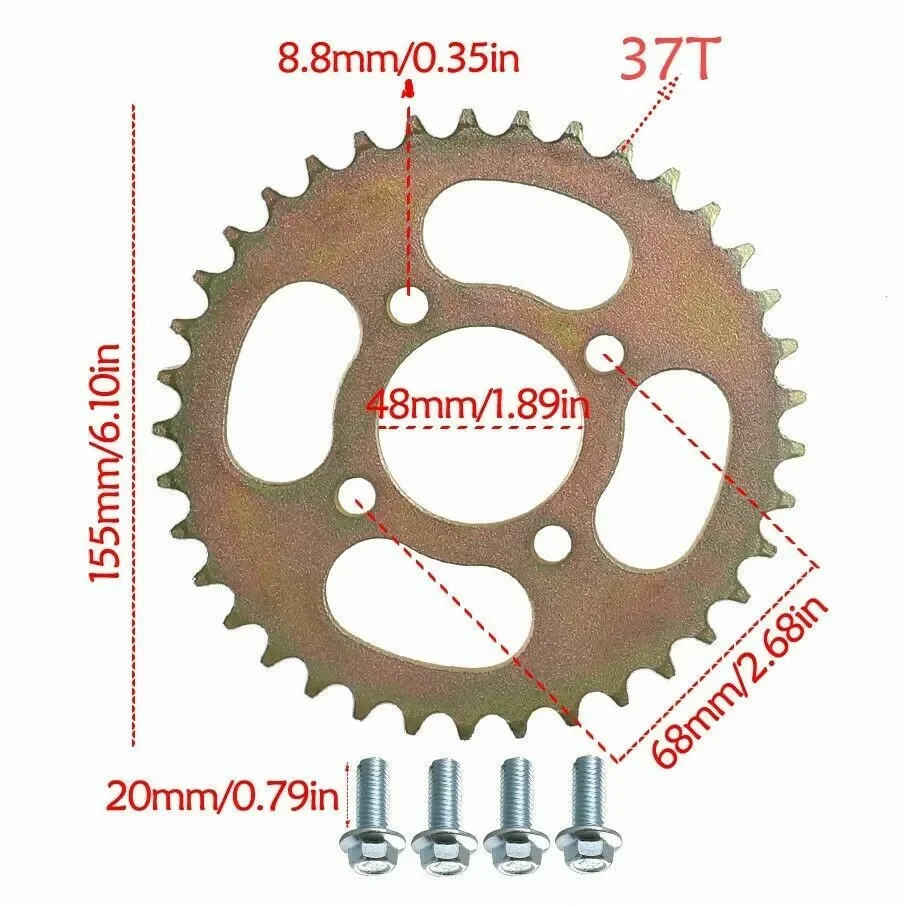 TDPRO 32'' Go Kart Rear Axle / - 428 Chain recension och pris