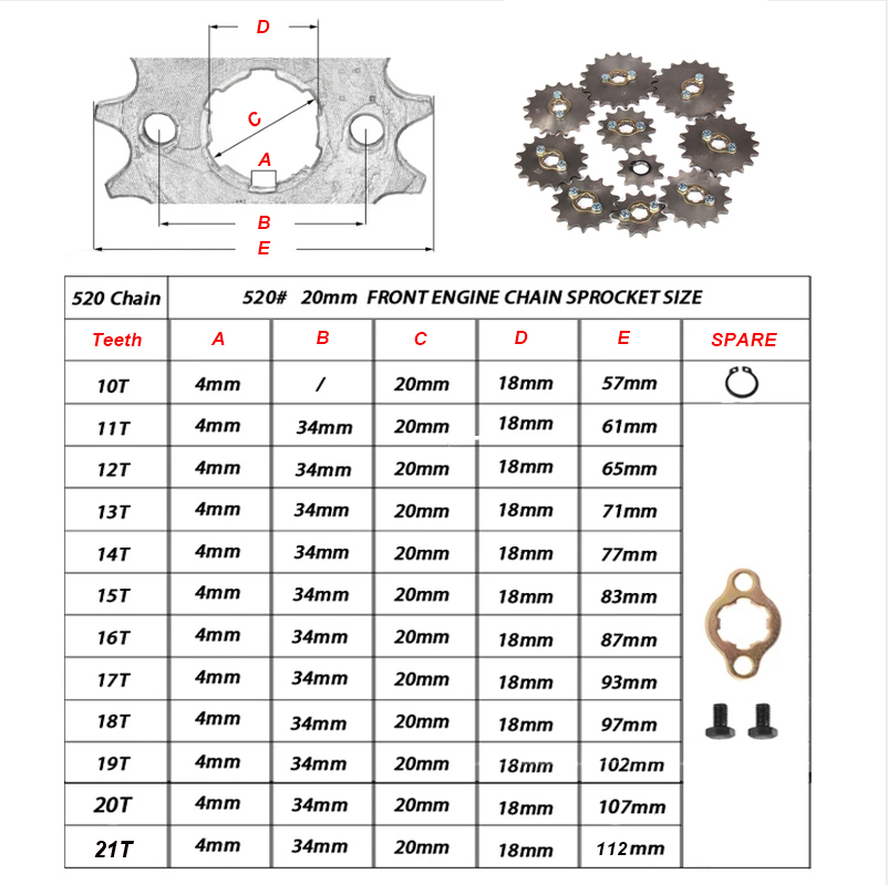 Front Engine Chain Sprockets 5 - Xcm Chain recension och pris