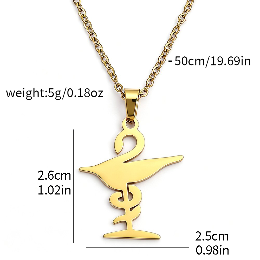 Bowl of Hygieia Necklace, Phar - Steel Chain recension och pris