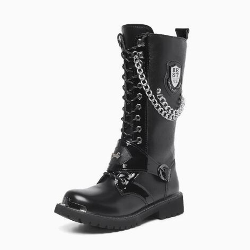 Men Fashion Motorcycle Boots M - Motorcycle Chain recension och pris