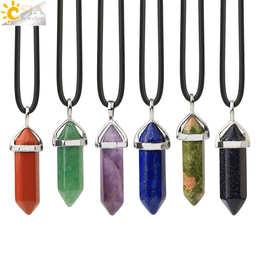 CSJA Crystal Necklaces Natural - Xcm Chain recension och pris